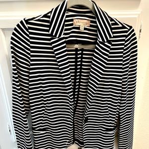 Black and white striped blazer